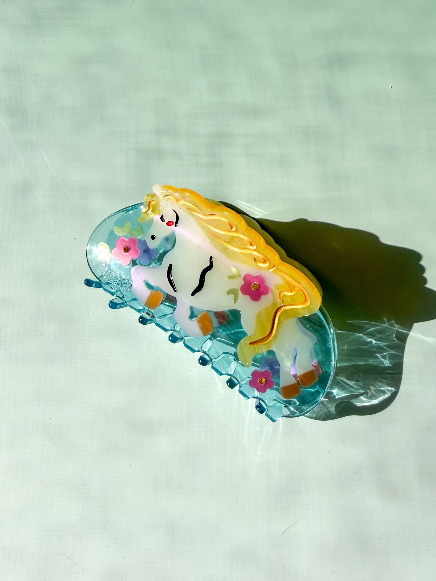 Lucky Horse Hair Claw Clip: Cellulose Acetate Year of the HorseAnimal Accessory