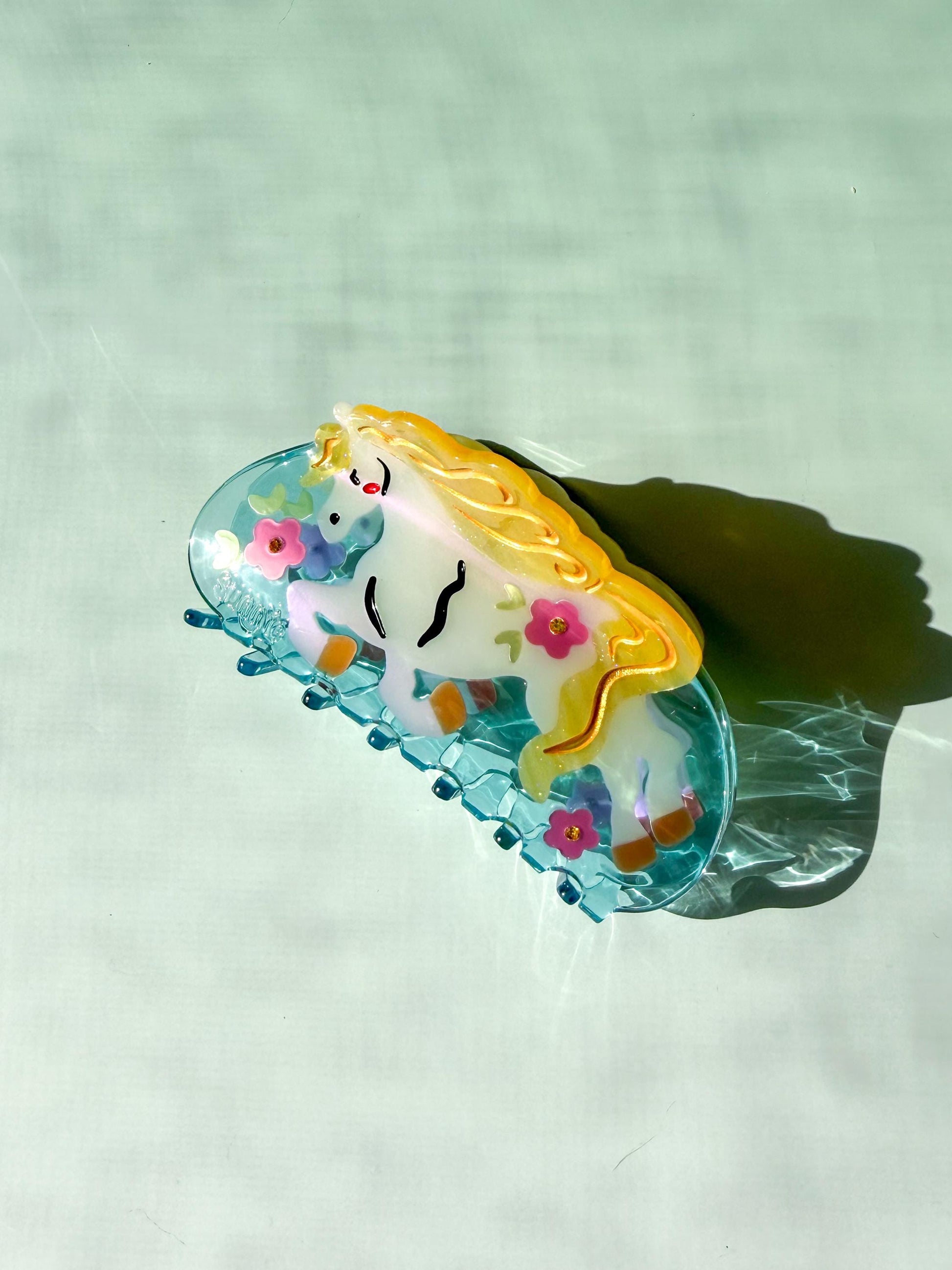 Lucky Horse Hair Claw Clip: Cellulose Acetate Year of the HorseAnimal Accessory