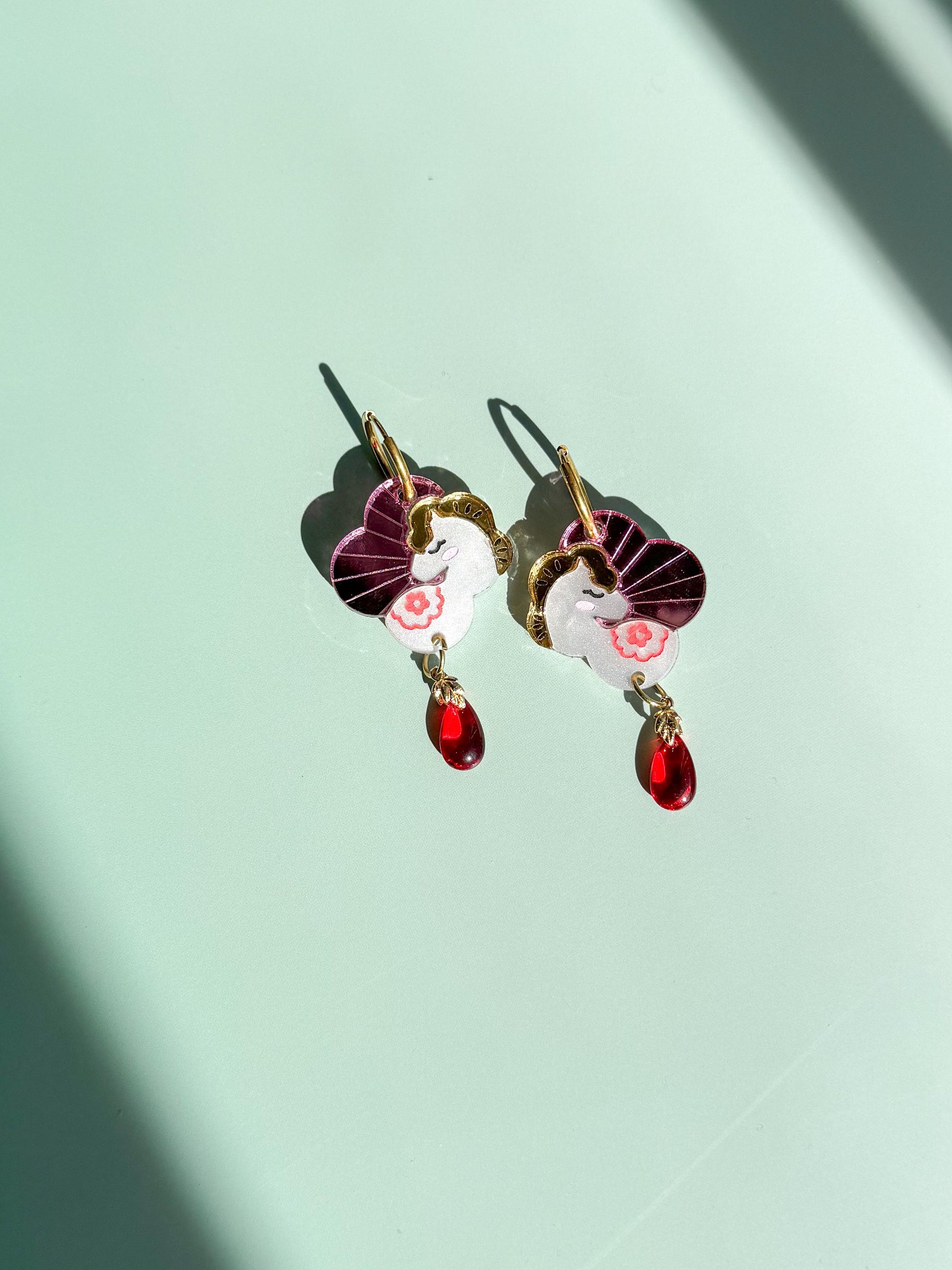 Lucky Horse Earrings: Acrylic Lunar New Year Statement Jewelry