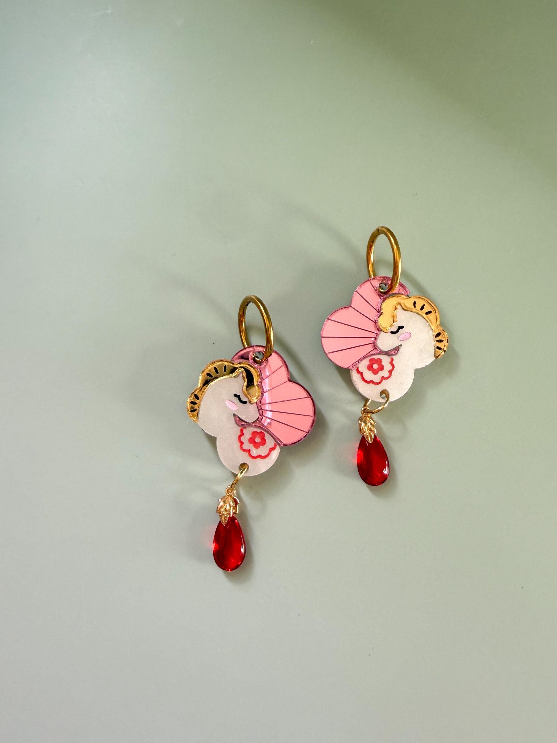 Lucky Horse Earrings: Acrylic Lunar New Year Statement Jewelry