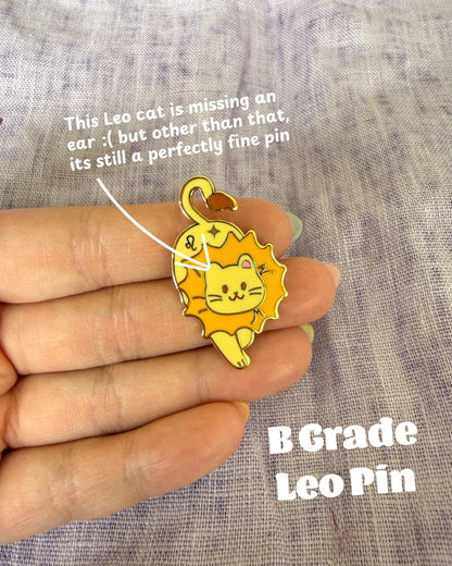 Zodiac Cat Enamel Pin: Zodiac, Cat Lover Birthday Gift