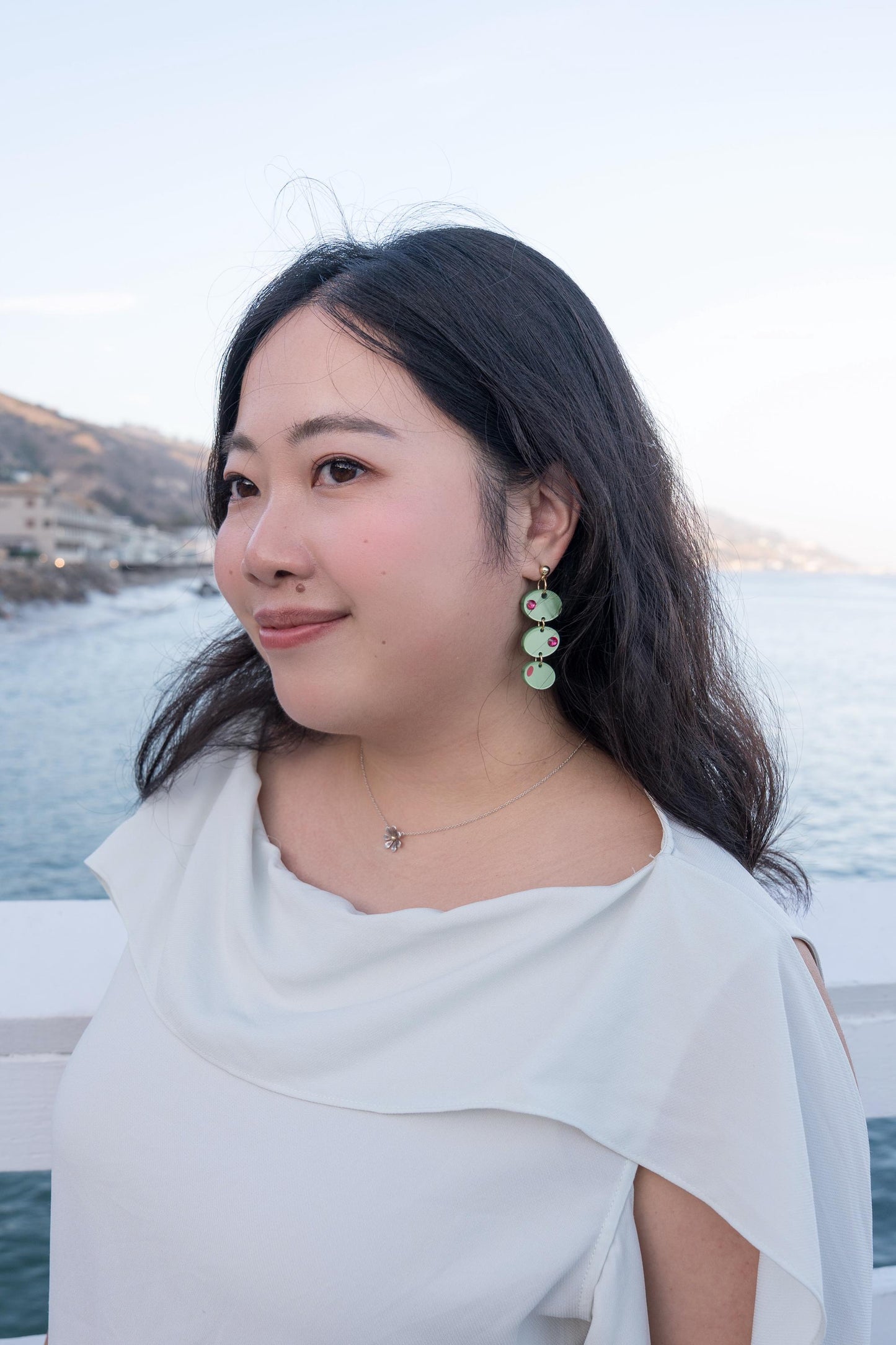 Olive Earrings//Statement Earring//Acrylic Earring//Summer Earrings//Summer Vibe