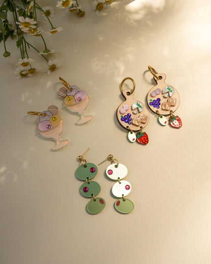 Olive Earrings//Statement Earring//Acrylic Earring//Summer Earrings//Summer Vibe