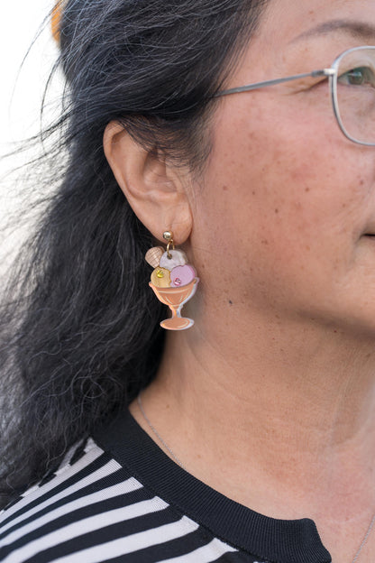 Summer Gelato Earrings//Statement Earring//Acrylic Earring//Summer Earrings//Summer Vibe