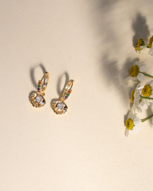 Shiny Seashell Earrings//Statement Earring//Acrylic Earring//Summer Earrings//Summer Vibe