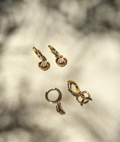 Croissant and Pretzel Earrings//Statement Earring//Acrylic Earring//Summer Earrings//Summer Vibe