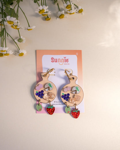 Charcuterie Board Earrings//Statement Earring//Acrylic Earring//Summer Earrings//Summer Vibe