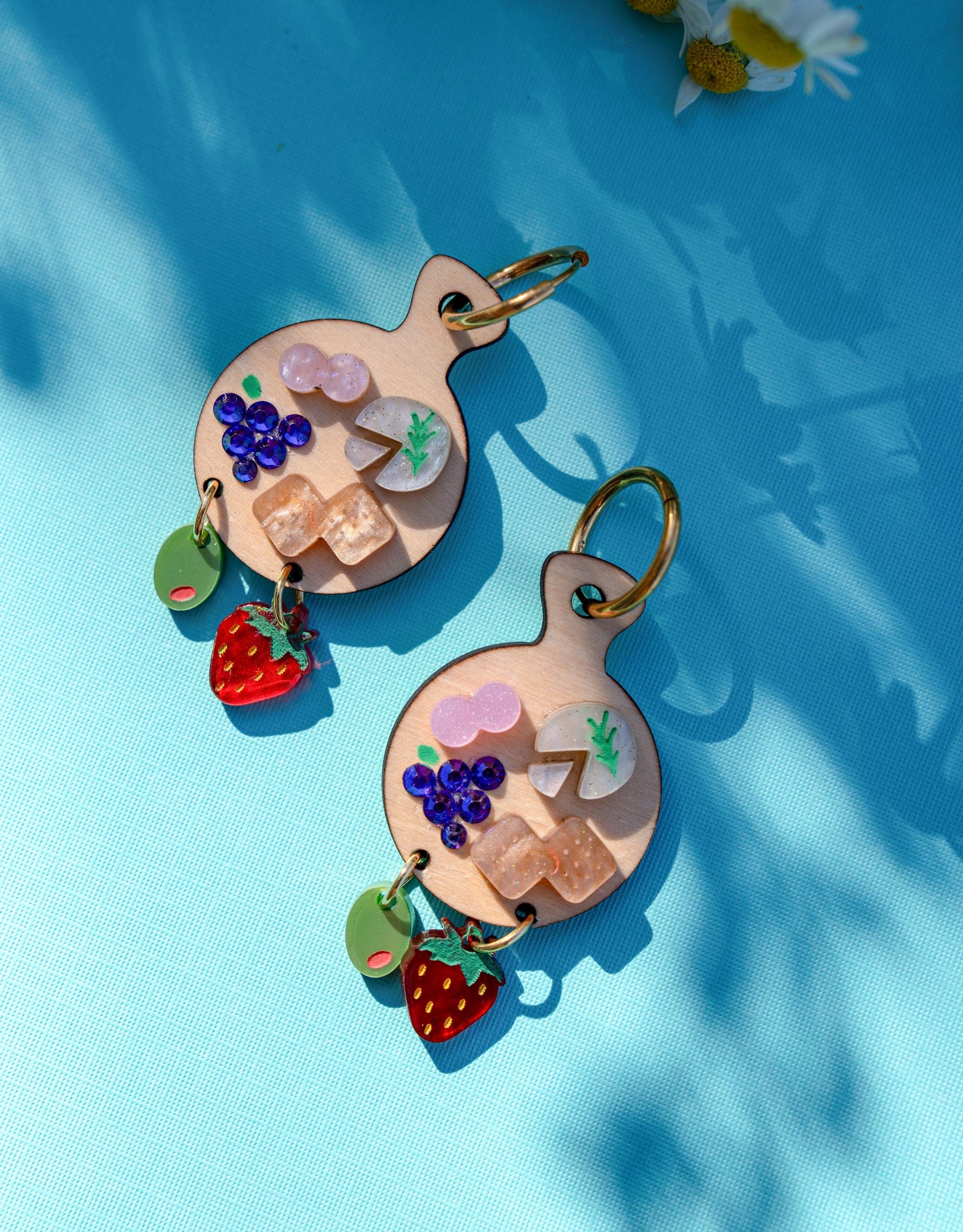 Charcuterie Board Earrings//Statement Earring//Acrylic Earring//Summer Earrings//Summer Vibe
