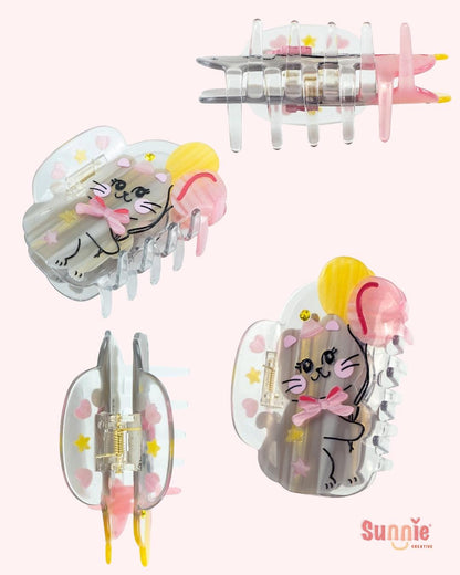 Balloon Party Cat Hair Claw Clip
