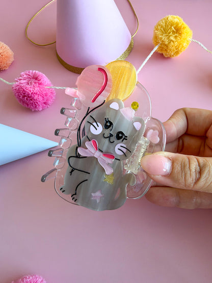 Balloon Party Cat Hair Claw Clip