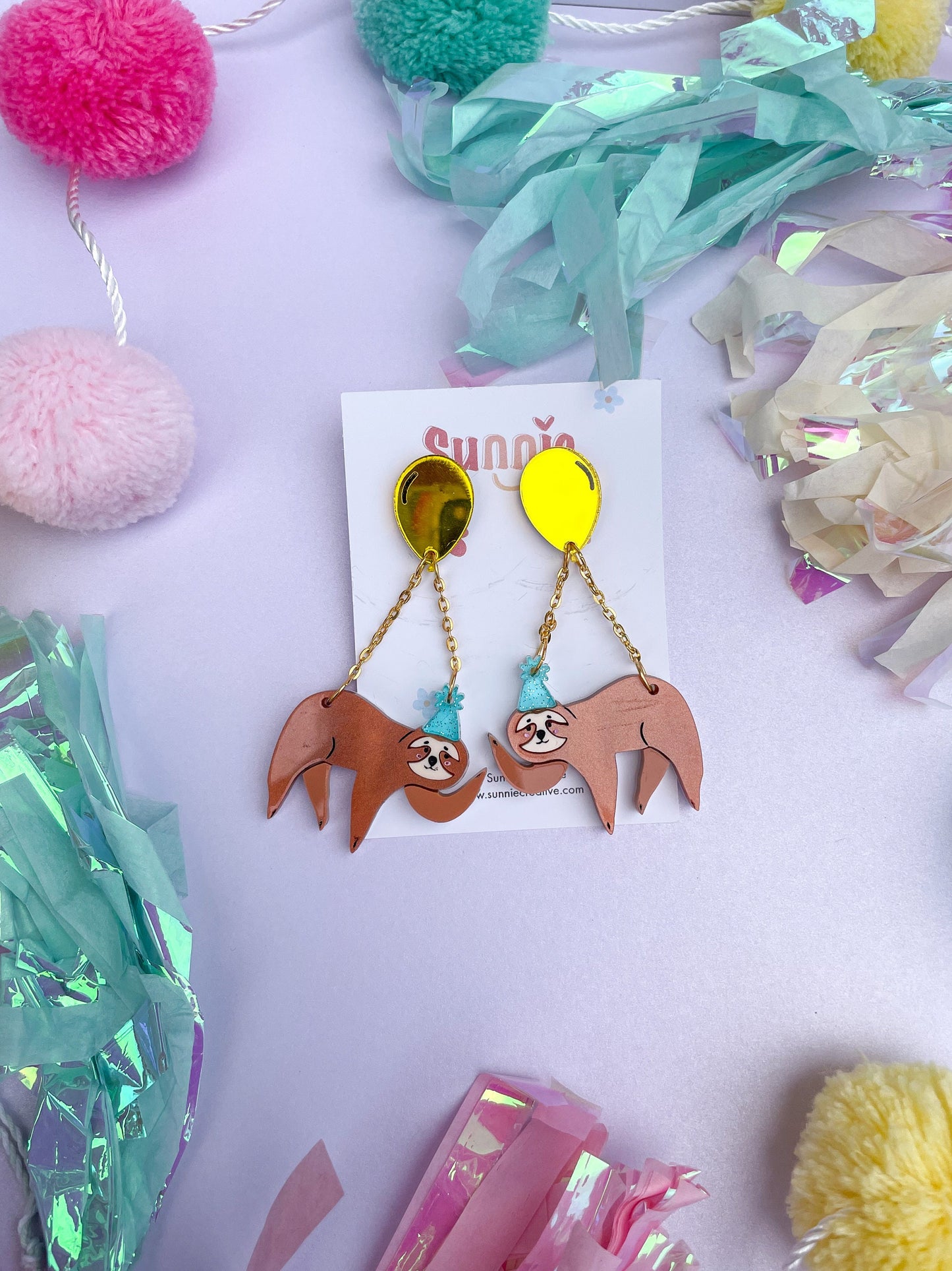 Party Sloth Dangle