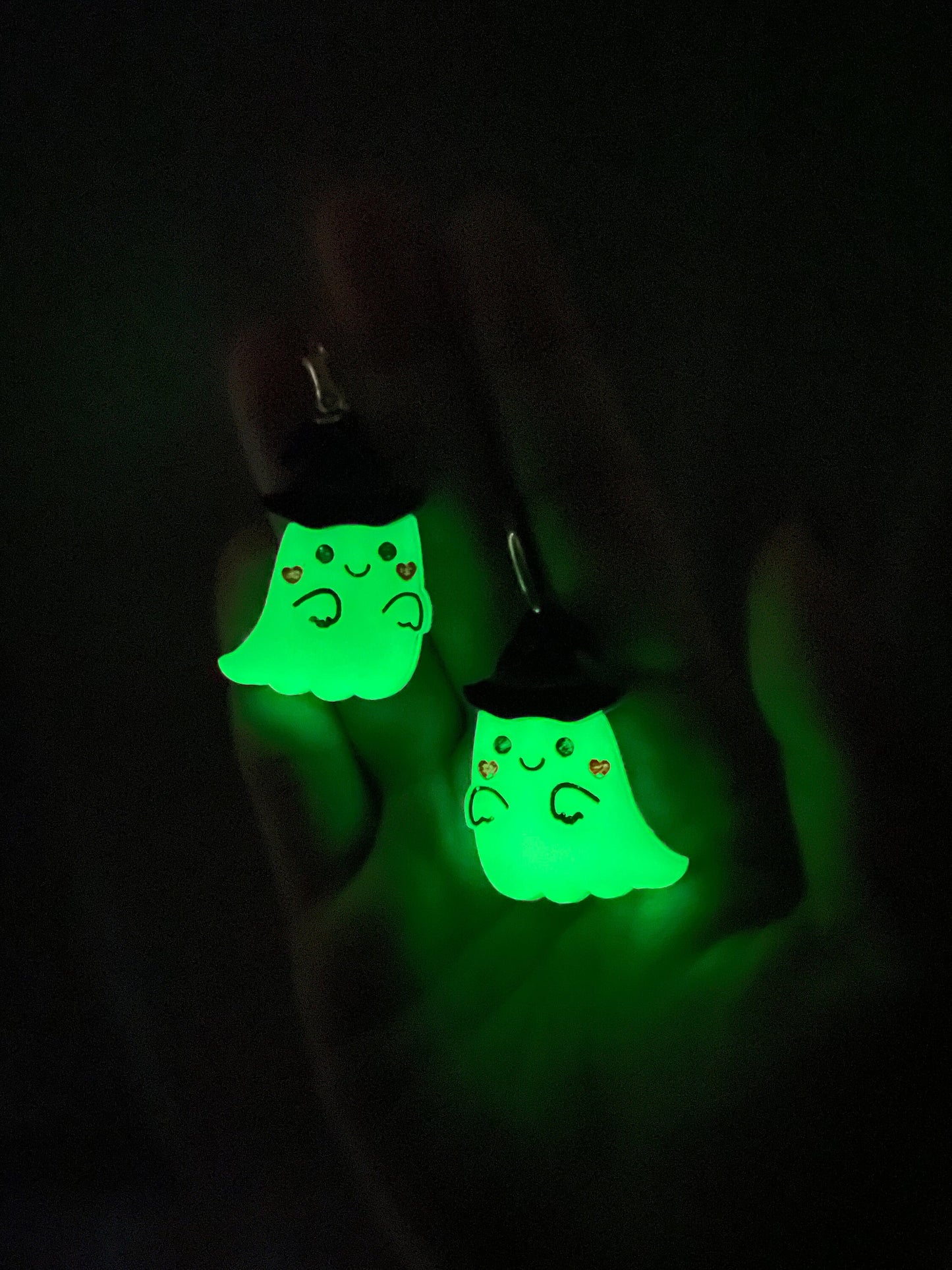 Witchy Ghostie-Glow in the Dark//Ghost Earring//StatementEarring//Halloween Earrings//Cute Earrings