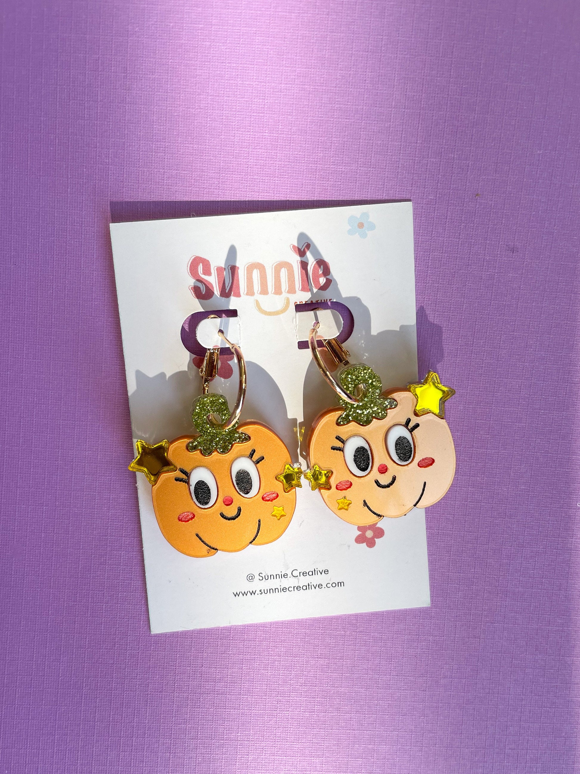Gordy and Punky the Pumpkins//Pumpkin Earring//Statement Earring//Halloween Earrings//Cute Earrings