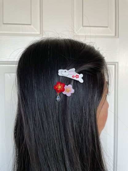 Red Flower Hair Clip