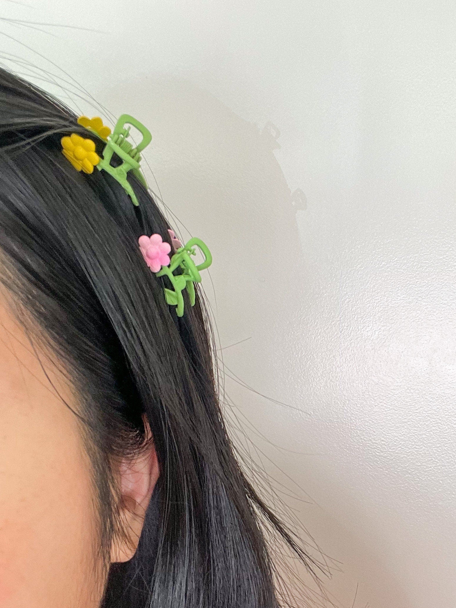Small Metal Flower Hair Claw Clip
