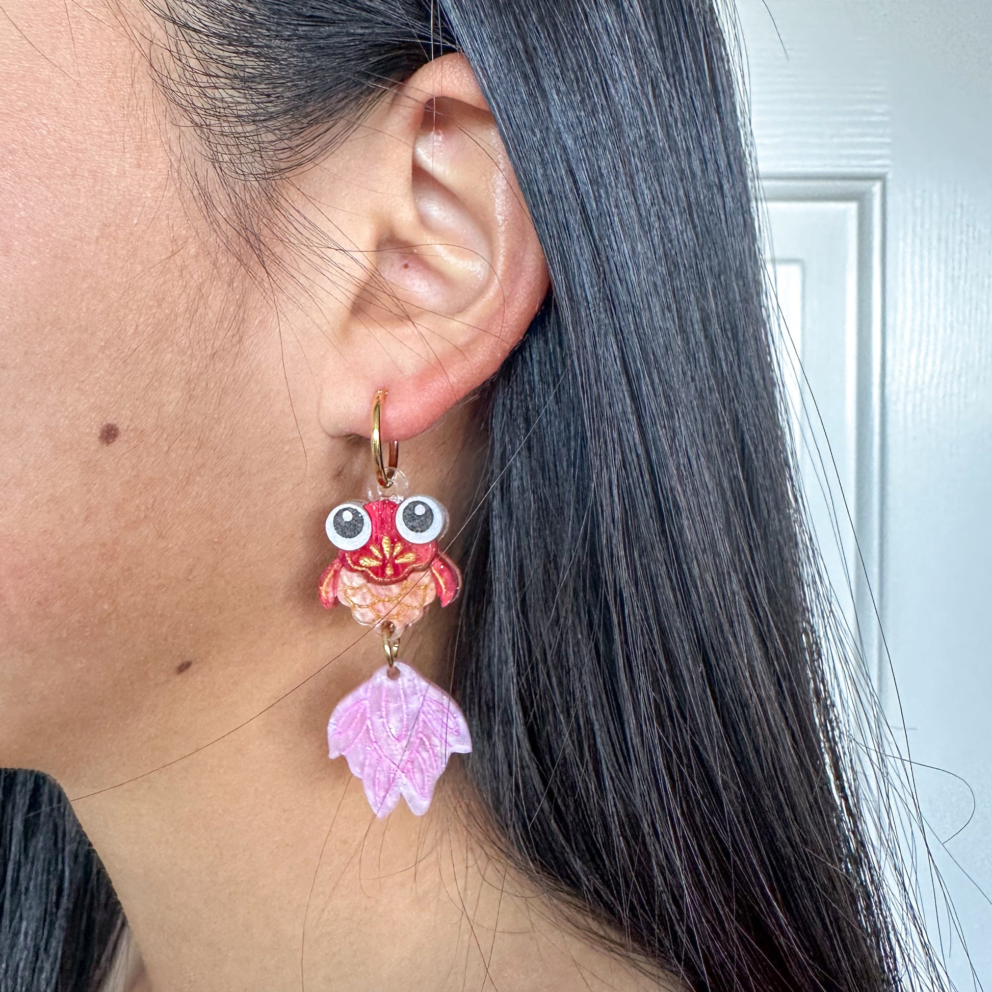 Goldfish Earrings//Statement Earring//Acrylics Earrings //Lunar New Year Earrings//Chinese New Year Earrings