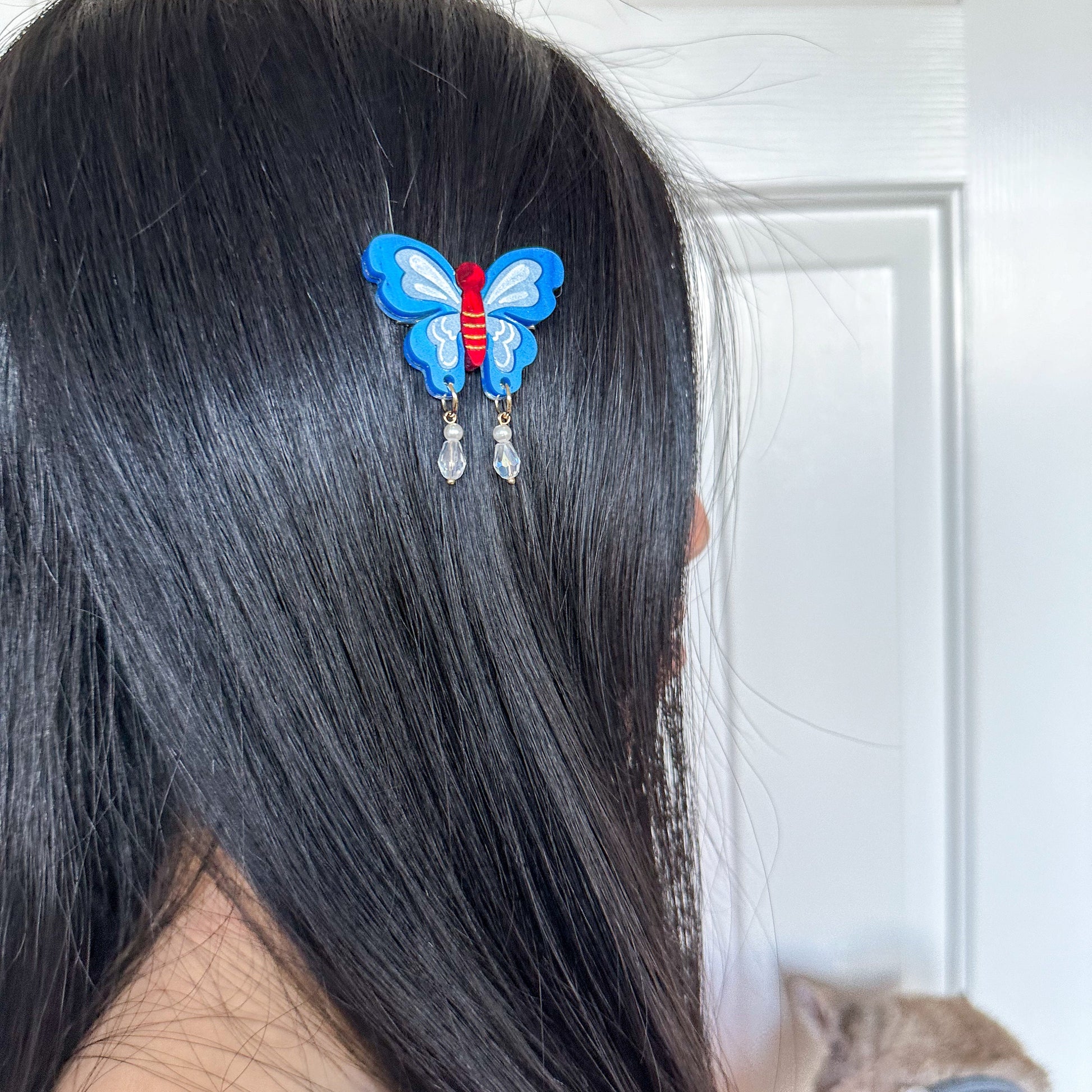 Oriental Butterfly Hair Clip/Brooch//Lunar New Year Hair Claw//Girlish Hair Clip//Unique New Year Gifts//Brooches