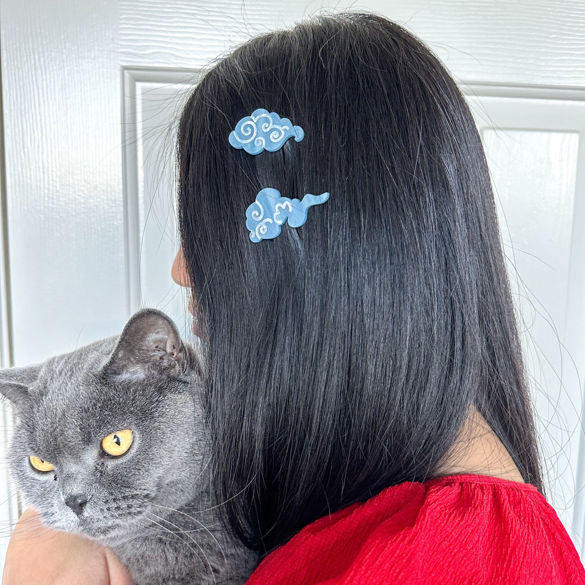 Lucky Cloud Hair Clip Set//Lunar New Year Hair Claw//Girlish Hair Clip//Unique New Year Gifts
